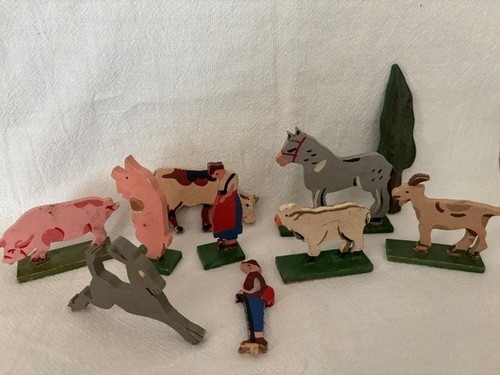 Box vintage painted wooden - of,