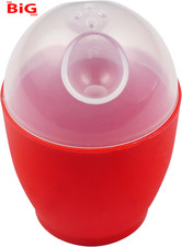 Egg Cooker - Red with Clear