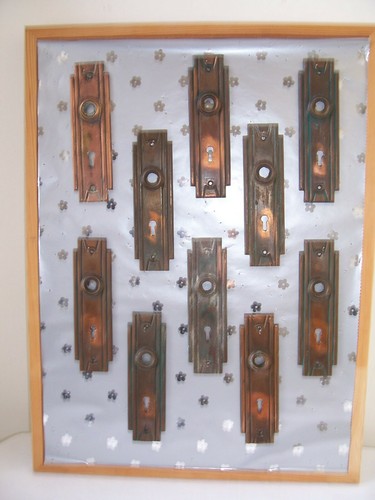 Ten original art deco copper - art,
