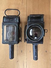 Antique Coach Lamps.  Circa Late 19th Century. Different Patents. Tallow candles