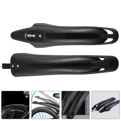 Pcs black abs bike mudguards - pcs,