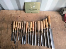 16x Wood Carving Chisels And Gouges Job Lot Addis Ward Marples Shipwright Joiner