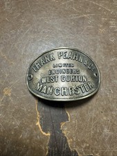 Vintage Brass Worksplate Sign Frank Pearn&co Engineers West Gorton Manchester