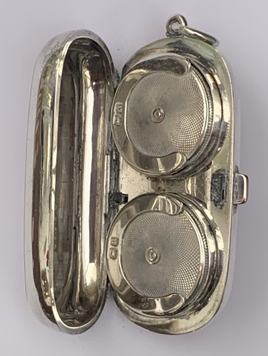 Antique silver sovereign case - silver,