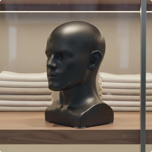 Male mannequin head spray - head,