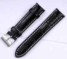 Breitling Leather Strap – 20mm 22mm 24mm – Black, Blue, Brown – Stainless Steel