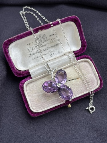 Antique edwardian amethyst - edwardian,