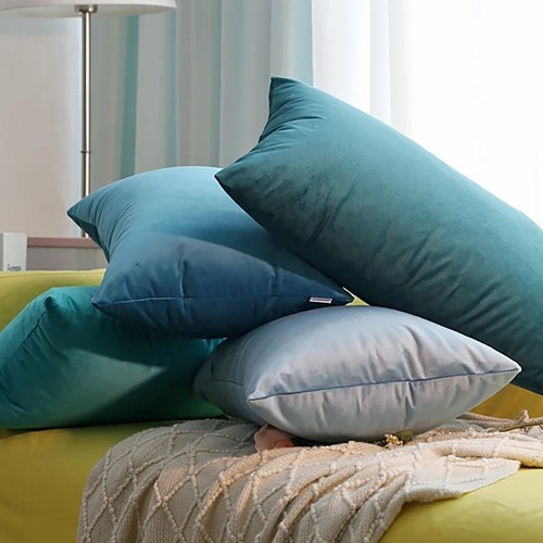 Crushed velvet cushion covers - crushed,