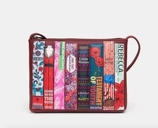 Cherry Red Bookworm Leather Cross Body Bag - Yoshi