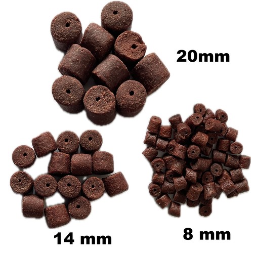 Drilled halibut pellets - halibut, carp