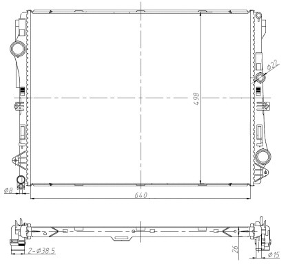 Radiator engine cooling fits - radiator,