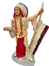 Native American Indian Chief Figurine Statue XLarge 29 inch BLACK FRIDAY Sale