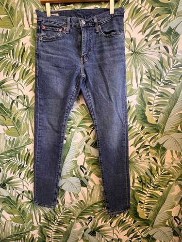 Levi blue denim skinny taper - blue,