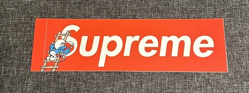 Supreme smurfs red box logo - red,