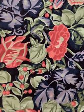 IKEA EMMIE PARLA Velvet Pillow Cover Cotton 20 x 20" Floral  Navy Blue Set of 2