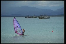 062050 Among The Shrimp Boats Baja California A4 Photo Print