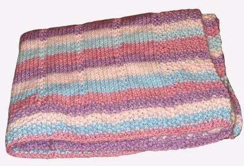 Hand knitted baby blanket - ,