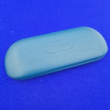 Specsavers Blue Glasses Case Snap Shut Hard Shell Grey Interior