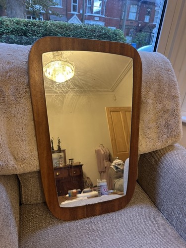 Teak wall mirror mid - wall, century