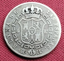 1848 SPAIN 4 REALES SILVER