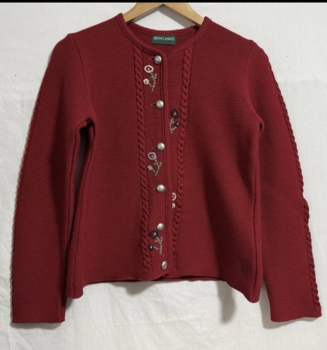 Rowlands pure wool red - wool, knitted
