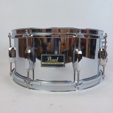 Pearl 16.5x35.6cm Export Series Steel Snare Drum Vintage 90s Chrome Plated 8-Lug