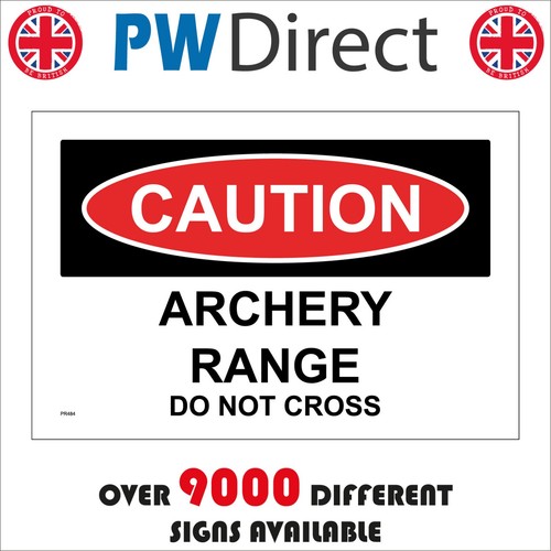 Sign caution archery - archery, range