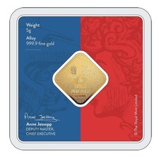 New Britannia and Liberty 5g Gold Bar 999.9 Ltd Edt 1,500 bars Royal Mint