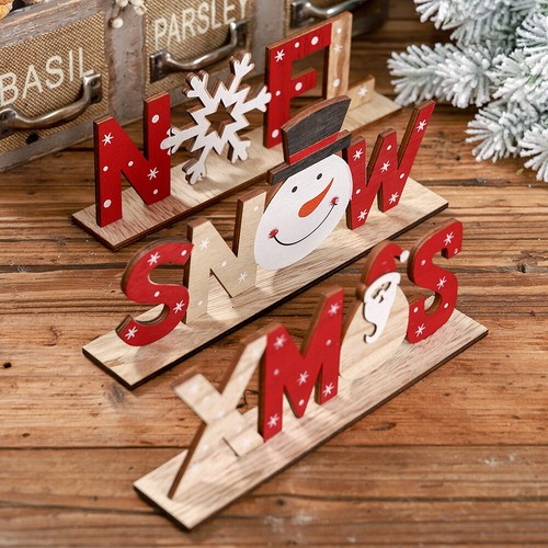 Wooden painted christmas - painted,