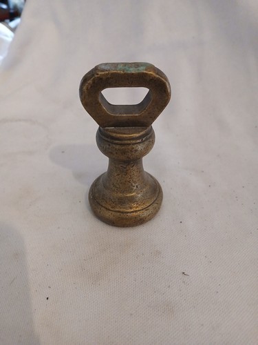 Antique brass bell - bell, weight