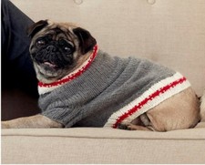 KNITTING PATTERN COPY DOG COAT NUMBER 25 ARAN PUG SWEATER JUMPER  S (M,L,XL)
