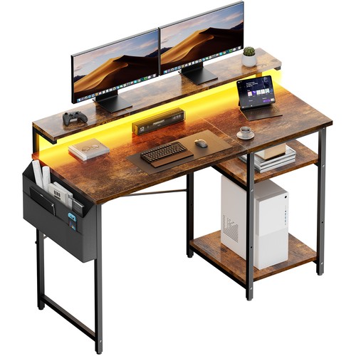 Computer desk with - with, led