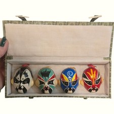 Vintage Chinese Opera Masks in