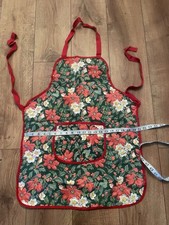 90s Vintage Poinsettia Apron
