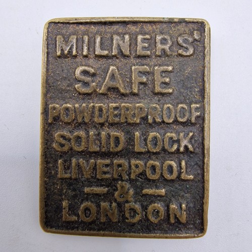 Antique milners safe brass - milners,