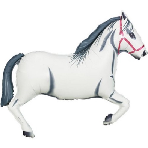 White horse cowboy themed - white,