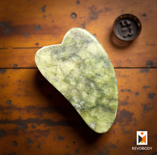?? Green Gua Sha Stone Jade Facial Massager Beauty Body Anti Ageing Tool ??