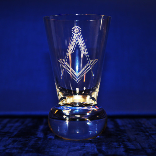 Masonic firing glass with - masonic,