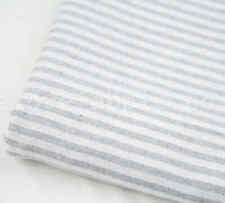 French Ticking Striped Cotton Linen Blend Fabric Premium Quality 55" Wide