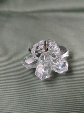 Lovely Rare Swarovski Crystal Snowflake Flower Spike Candlestick Holder 