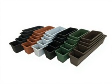 Trough Planter Long Window Box Versilia Pot Windowsill Drip Saucer Plant Outdoor