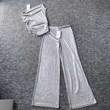 Zara silver shimmer wide leg