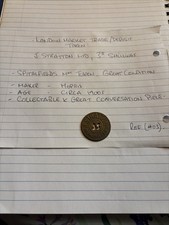 London Market Trade Token J.Stratton LTD 3/ Shillings Circa 1900’s Good