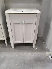 Heritage Winterbourne Matt Mist grey Freestanding Vanity unit & basin set