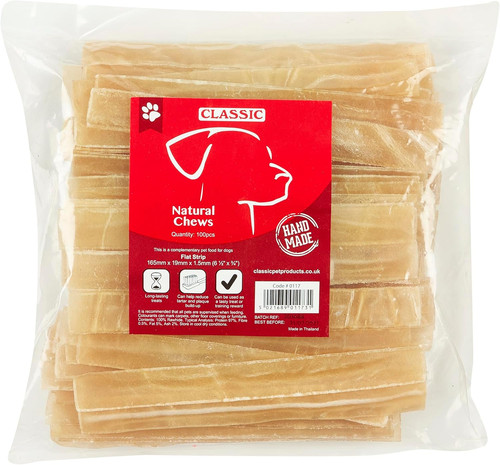 Dog rawhide flat strip - flat,