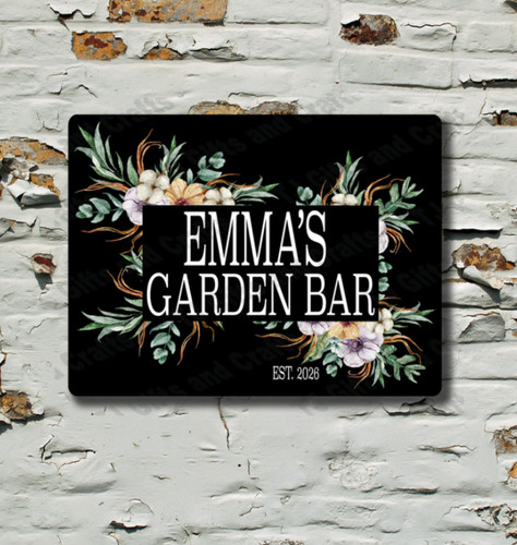 Personalised garden bar sign - personalised,