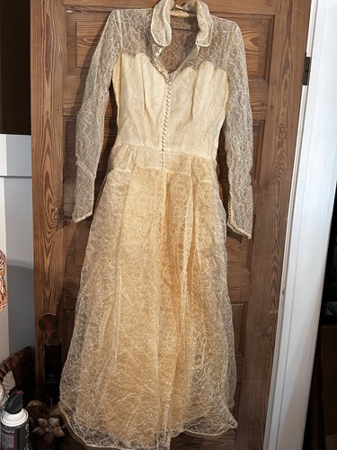 Vintage white long sleeve lace - vintage,