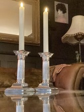 A Pair of Edwardian Corinthian Sterling Silver Candlesticks Fully Hallmarked