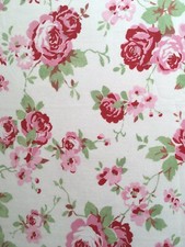 50cm x 50cm Square IKEA Rosali Cabbage Rose Cream Lightweight Cotton Fabric New