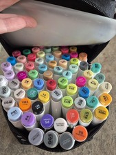 Ohuhu Honolulu 72 Colors Dual Tips Alcohol Art Markers Brush & Fine